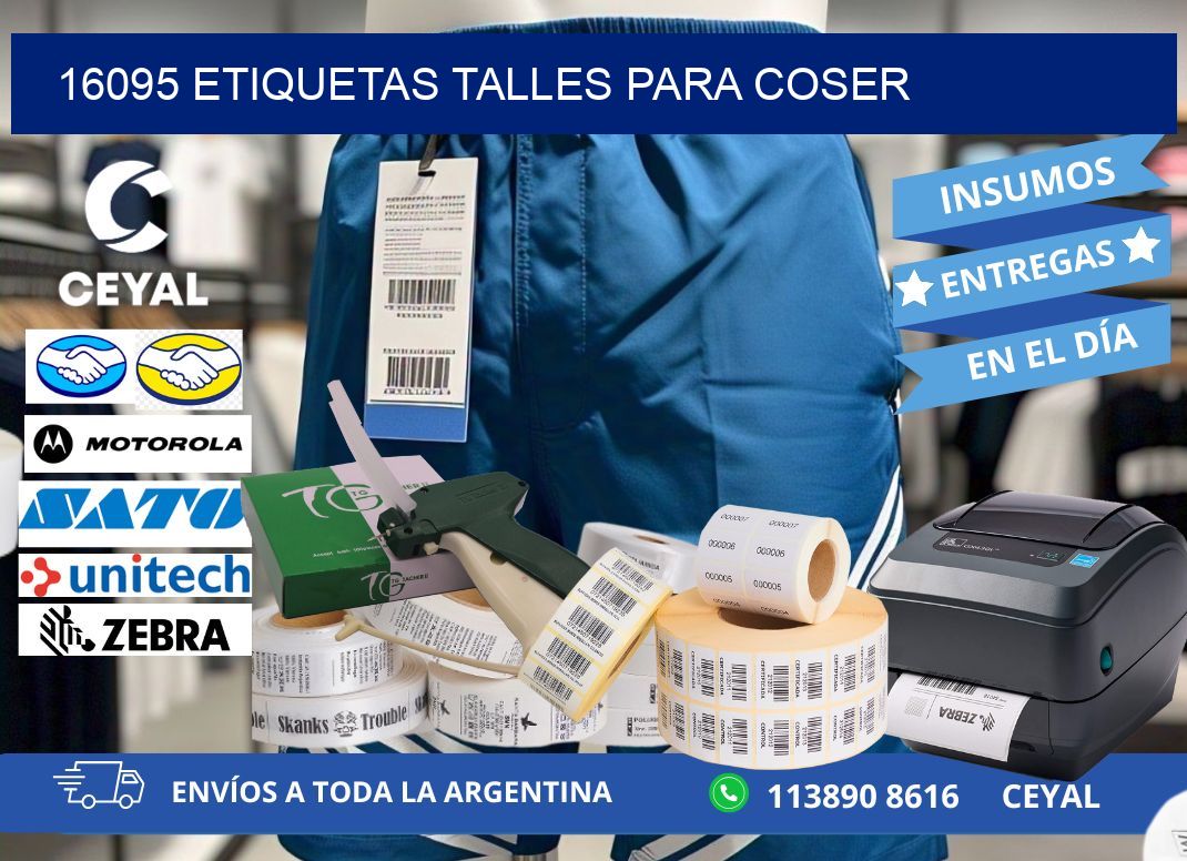 16095 ETIQUETAS TALLES PARA COSER