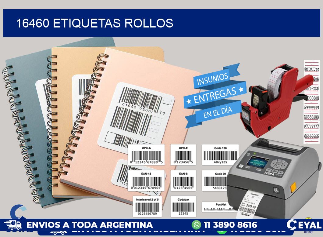 16460 etiquetas rollos