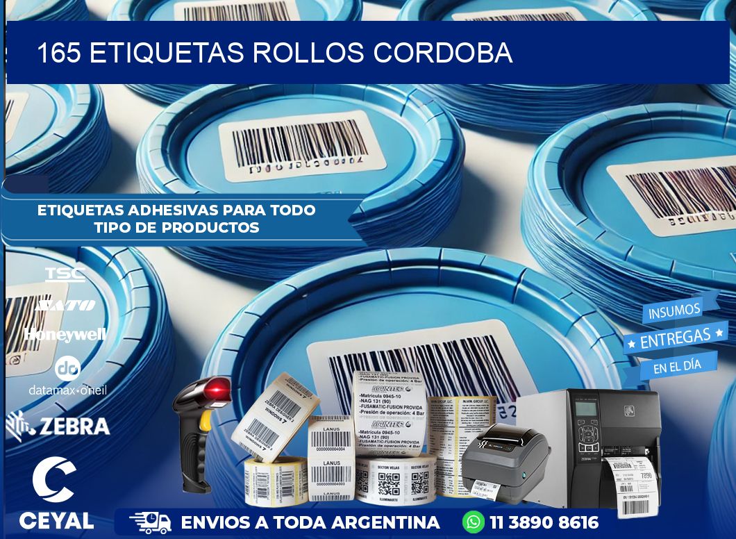 165 etiquetas rollos CORDOBA