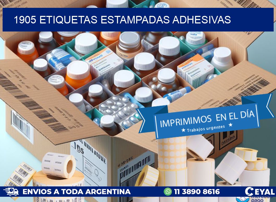 1905 etiquetas estampadas adhesivas