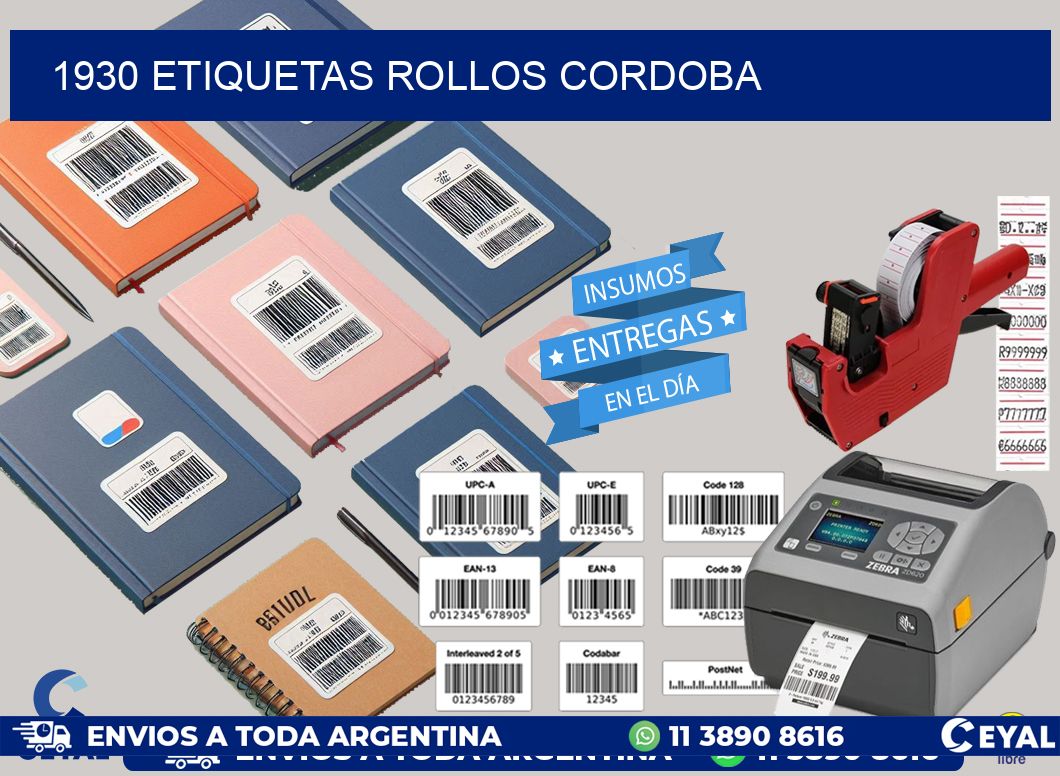 1930 etiquetas rollos CORDOBA