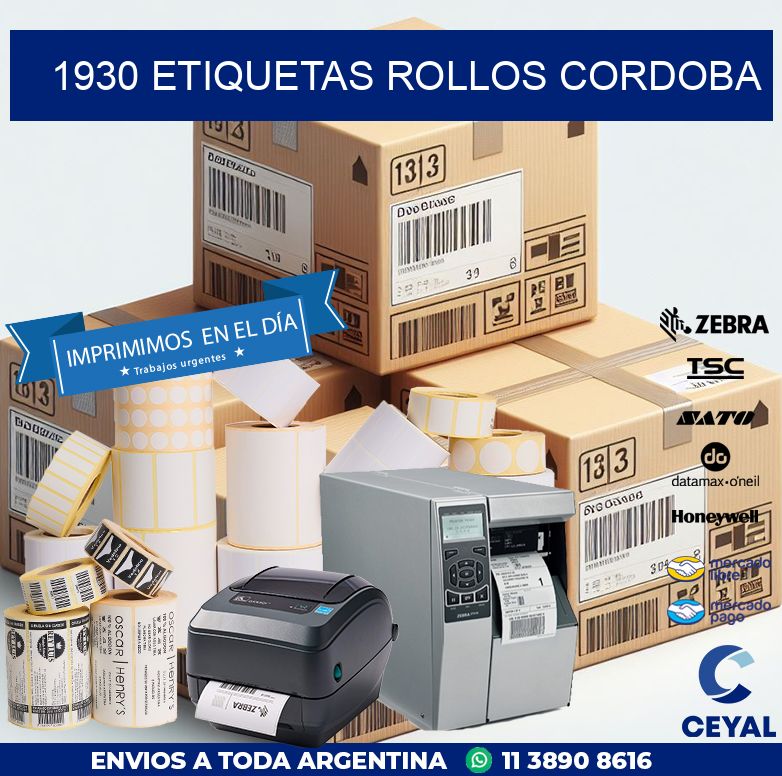 1930 etiquetas rollos CORDOBA