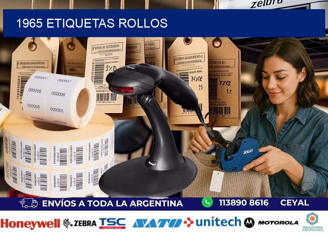 1965 etiquetas rollos