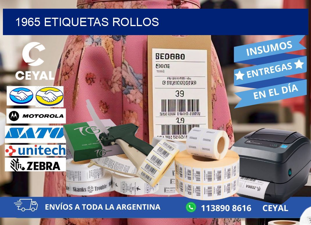 1965 etiquetas rollos