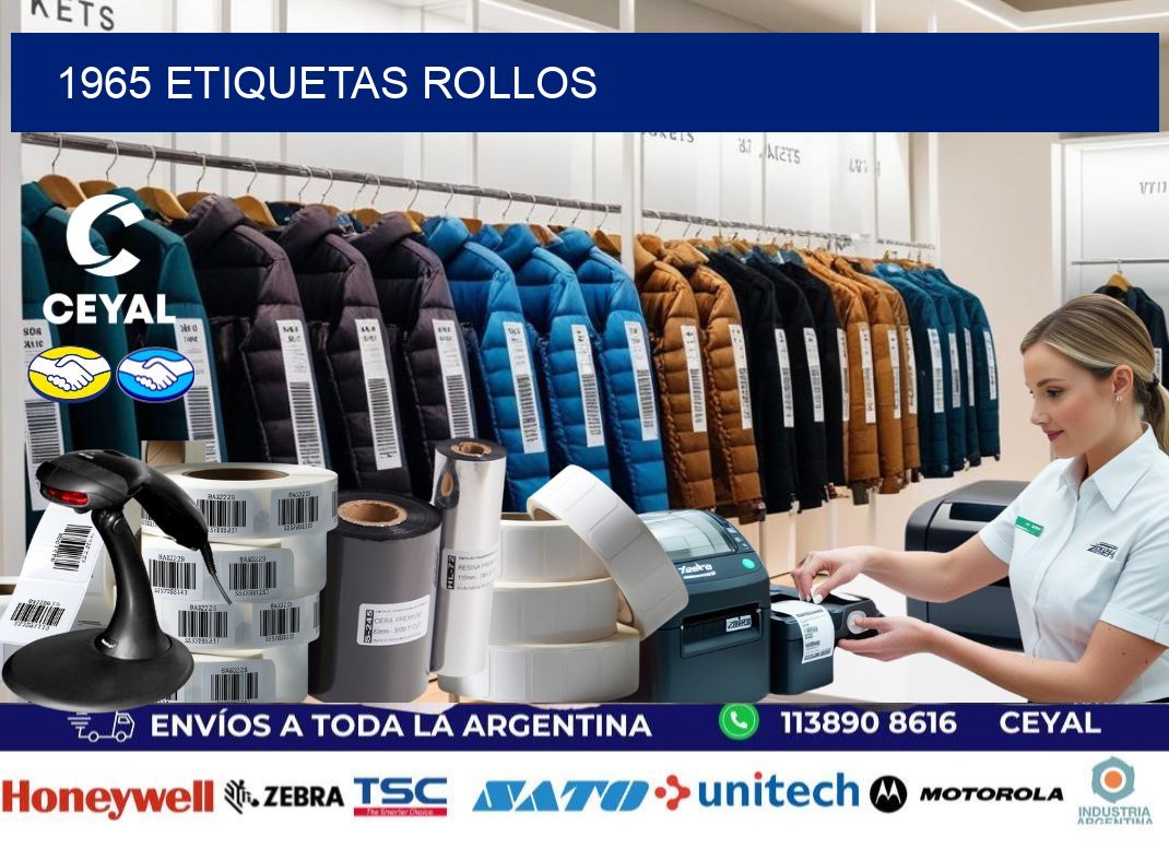 1965 etiquetas rollos