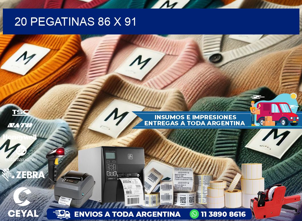 20 PEGATINAS 86 x 91