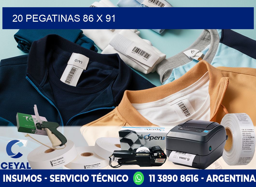 20 PEGATINAS 86 x 91