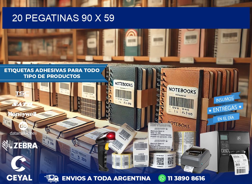 20 PEGATINAS 90 x 59
