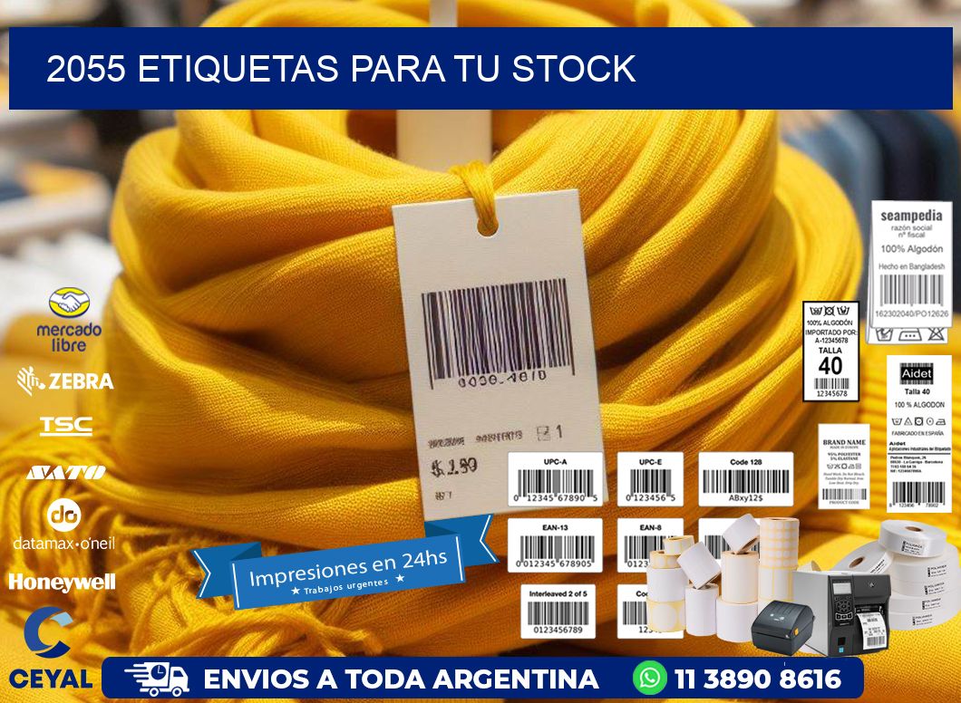 2055 etiquetas para tu stock