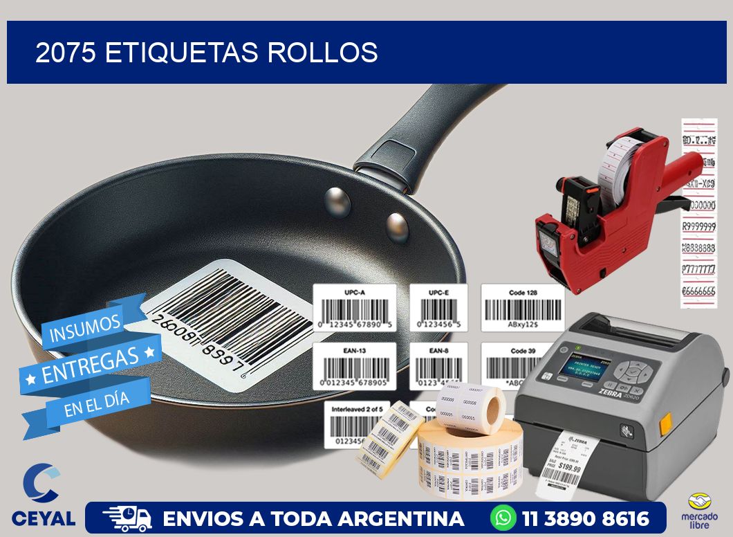 2075 etiquetas rollos