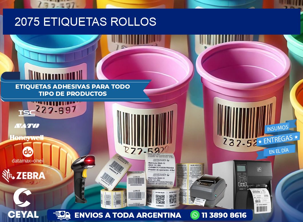 2075 etiquetas rollos