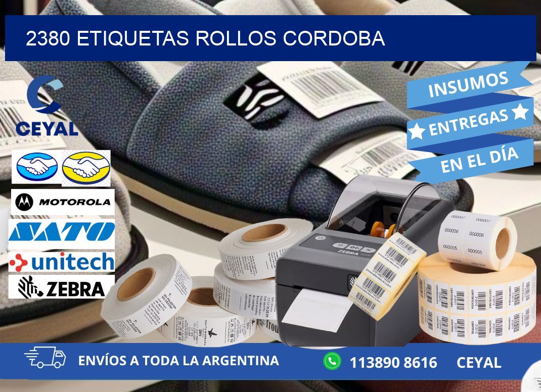 2380 etiquetas rollos CORDOBA