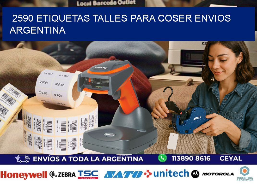 2590 ETIQUETAS TALLES PARA COSER ENVIOS ARGENTINA