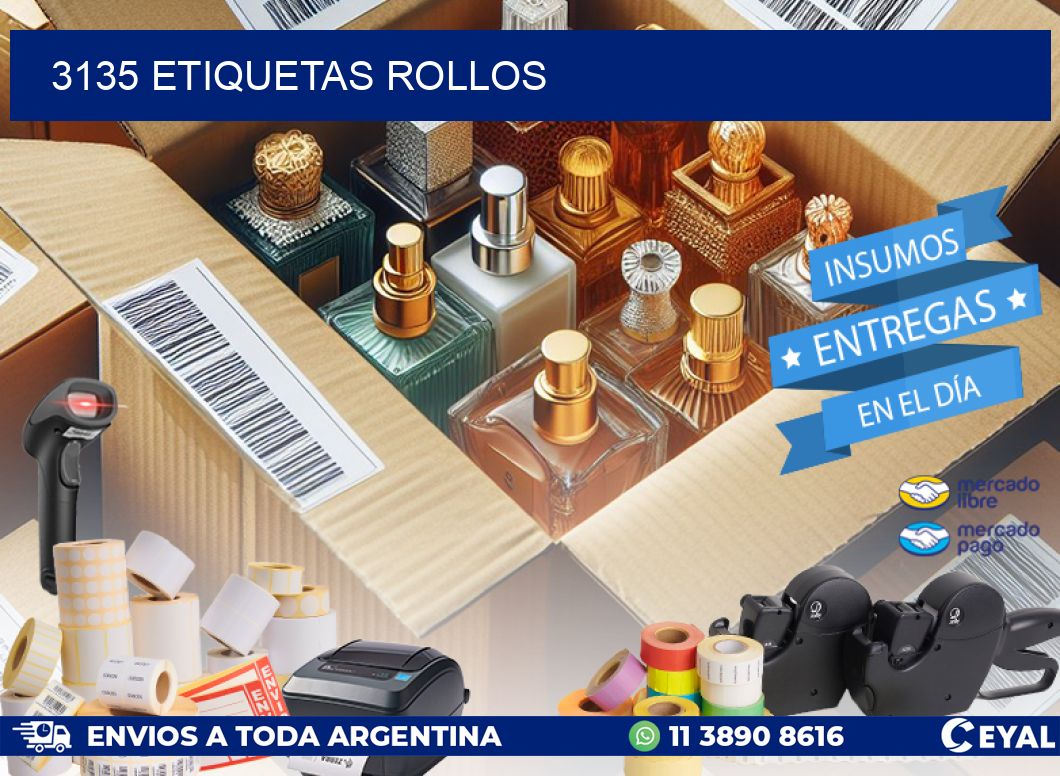 3135 etiquetas rollos