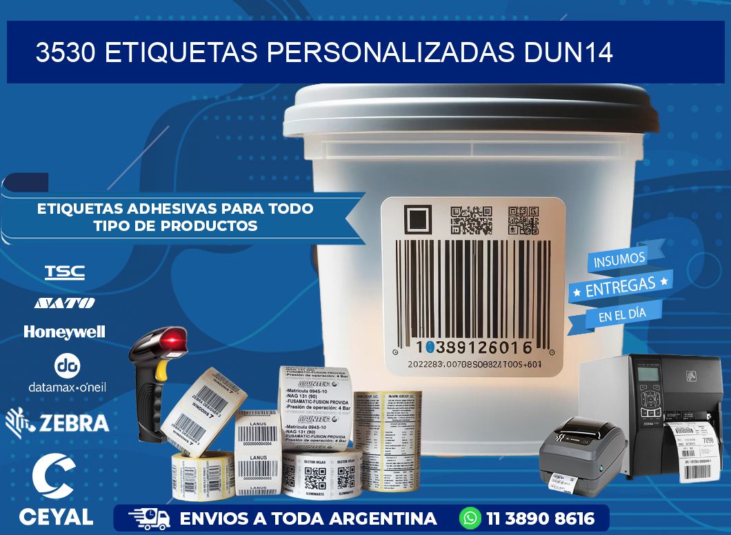 3530 Etiquetas personalizadas dun14