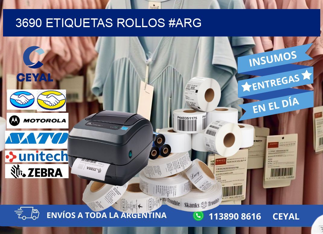 3690 etiquetas rollos #ARG