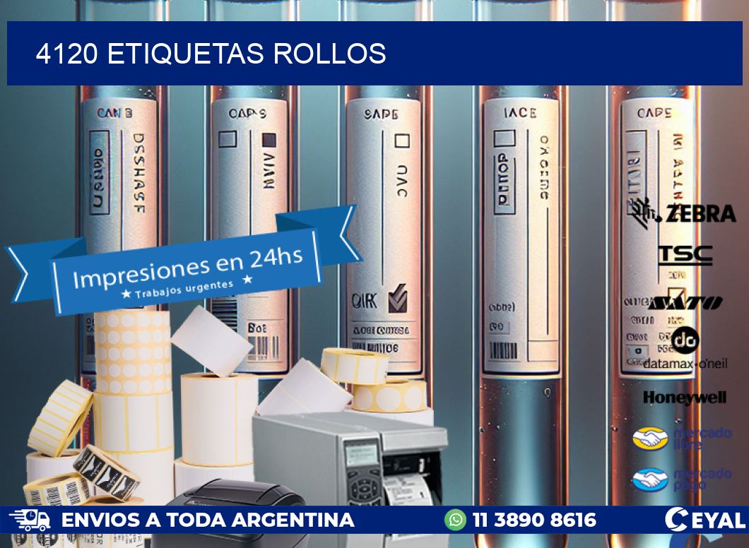 4120 etiquetas rollos
