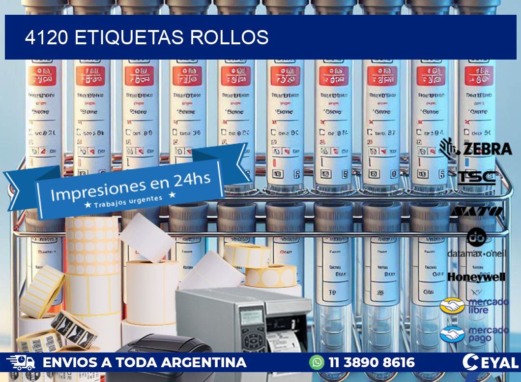4120 etiquetas rollos