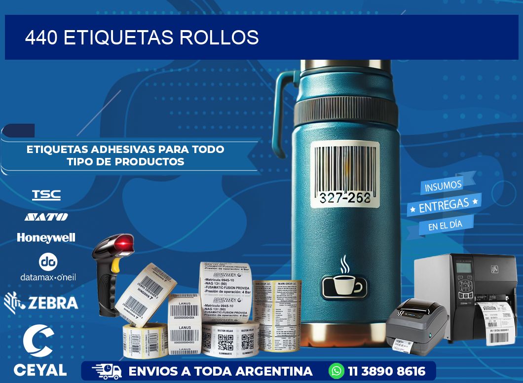 440 etiquetas rollos