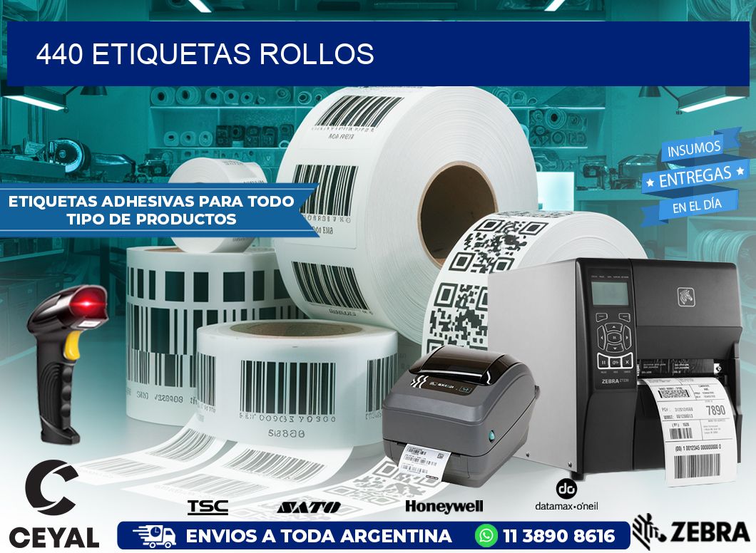 440 etiquetas rollos