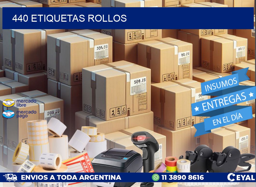 440 etiquetas rollos