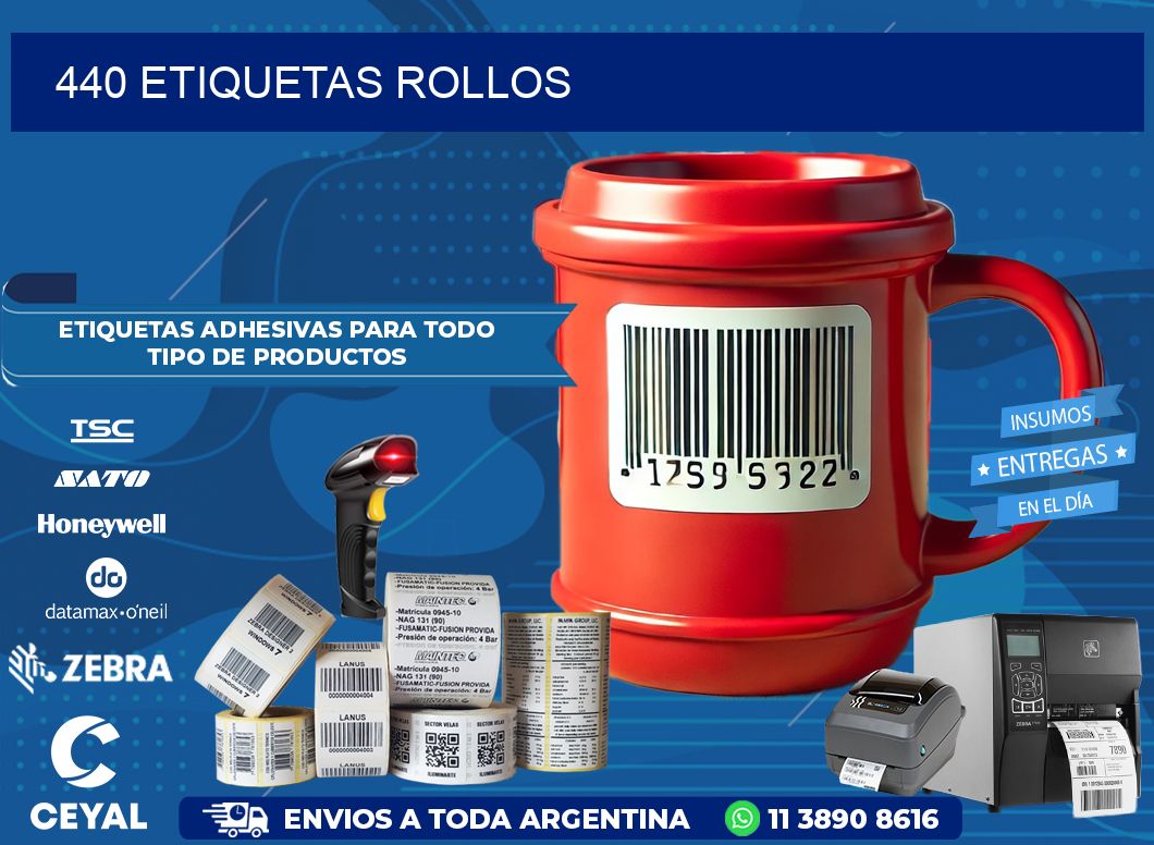 440 etiquetas rollos