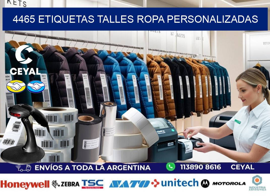 4465 ETIQUETAS TALLES ROPA PERSONALIZADAS