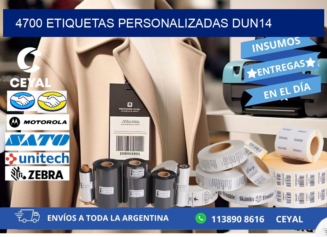 4700 Etiquetas personalizadas dun14
