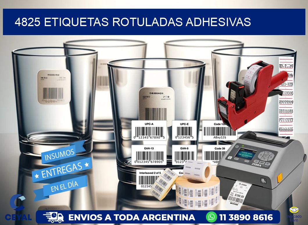 4825 etiquetas rotuladas adhesivas