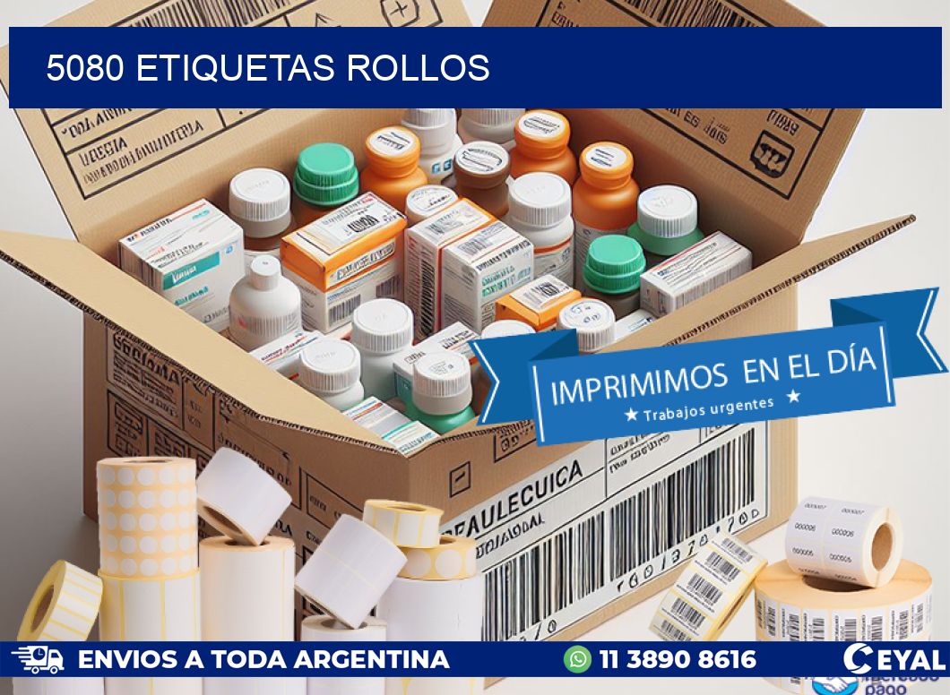 5080 etiquetas rollos