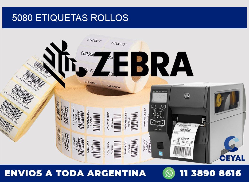 5080 etiquetas rollos