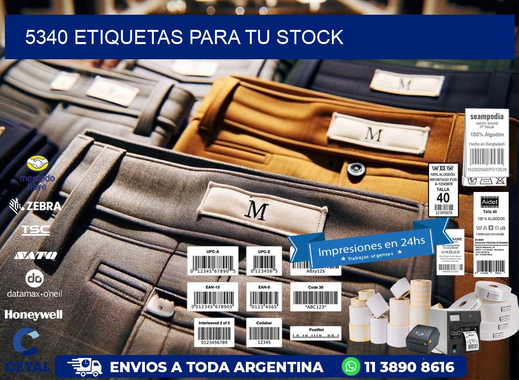 5340 etiquetas para tu stock