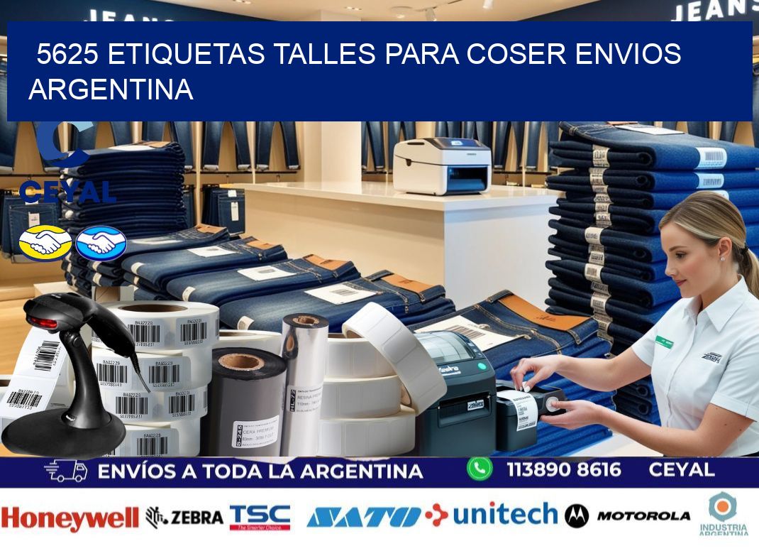 5625 ETIQUETAS TALLES PARA COSER ENVIOS ARGENTINA