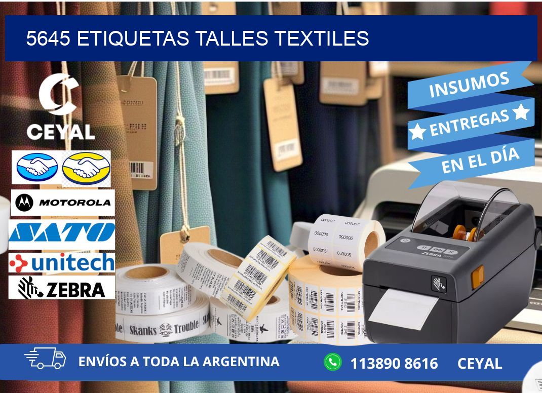 5645 ETIQUETAS TALLES TEXTILES