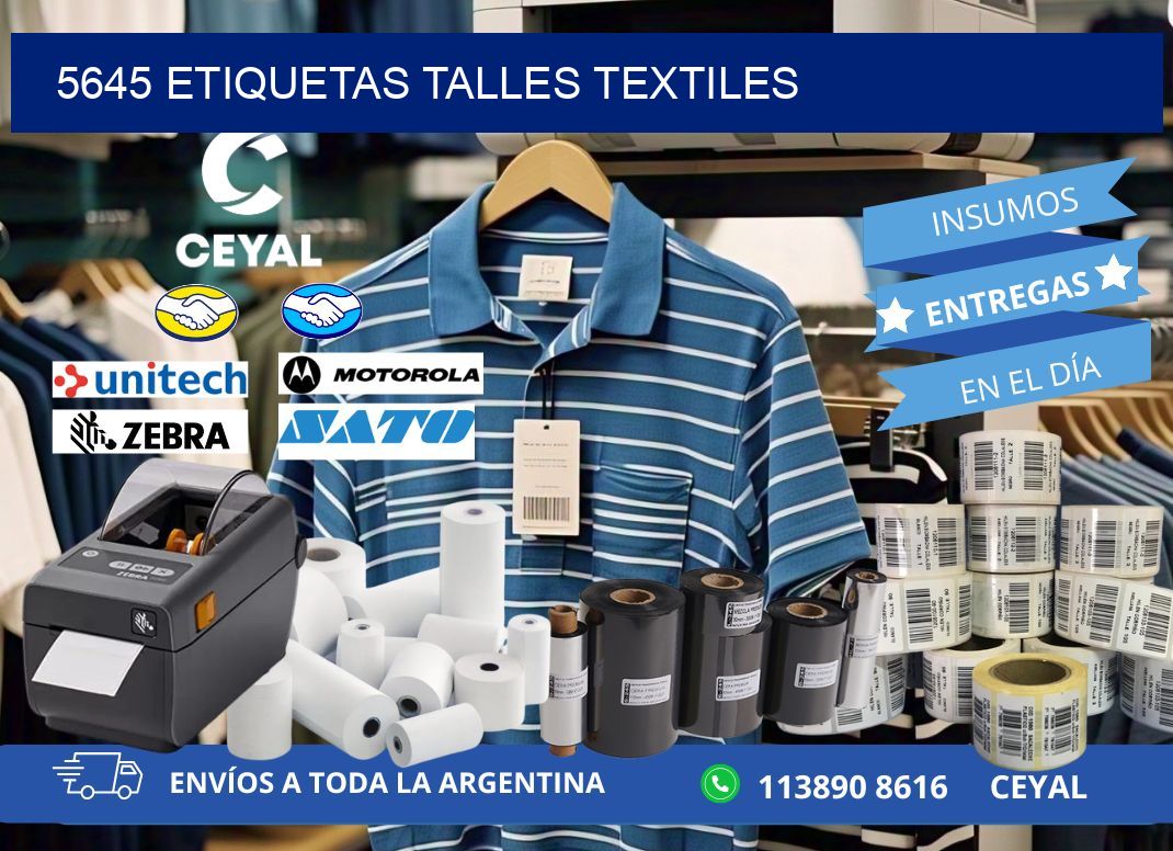 5645 ETIQUETAS TALLES TEXTILES