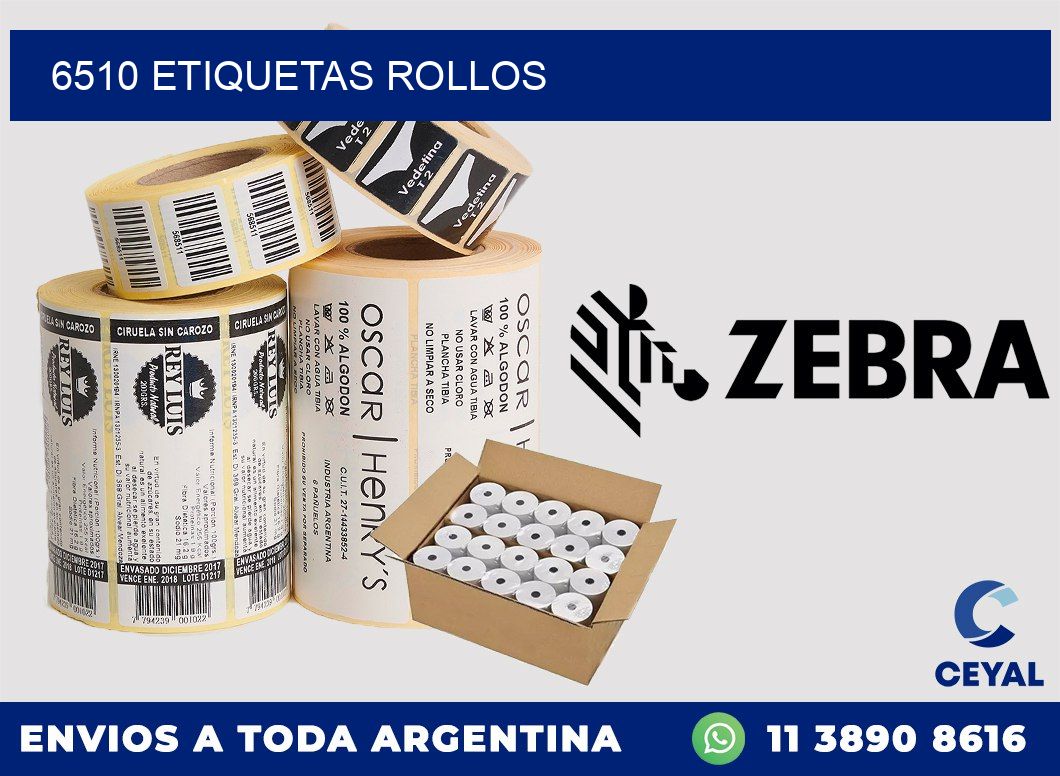 6510 Etiquetas rollos