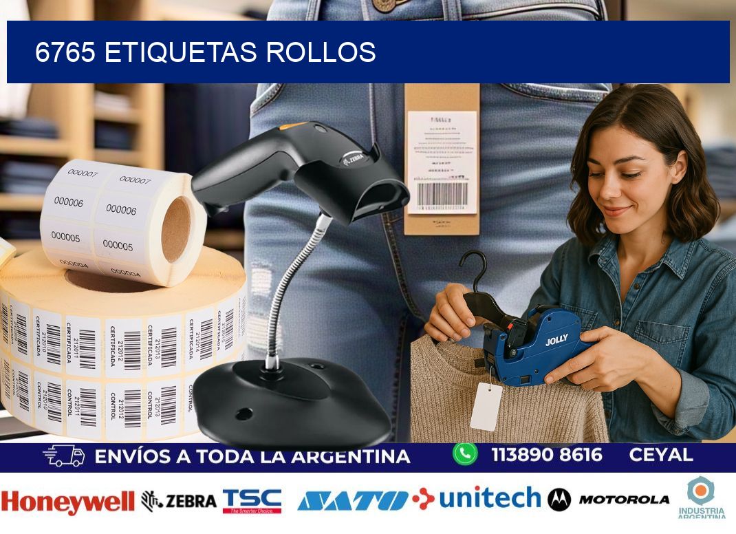 6765 etiquetas rollos