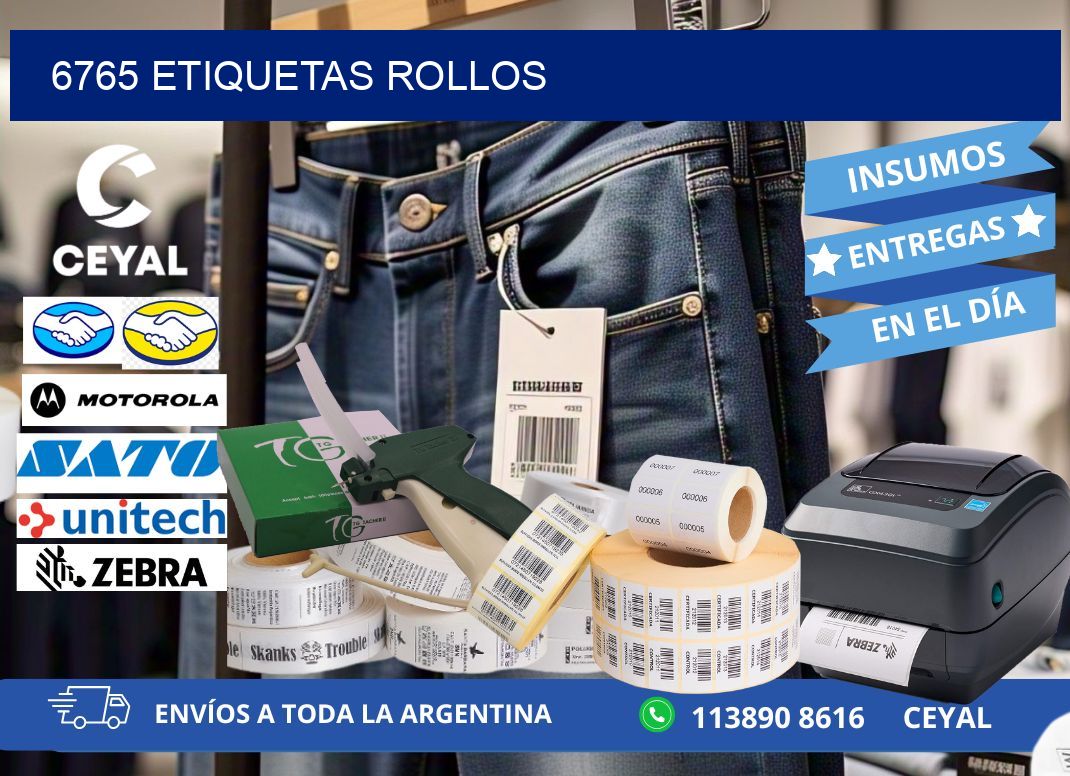 6765 etiquetas rollos
