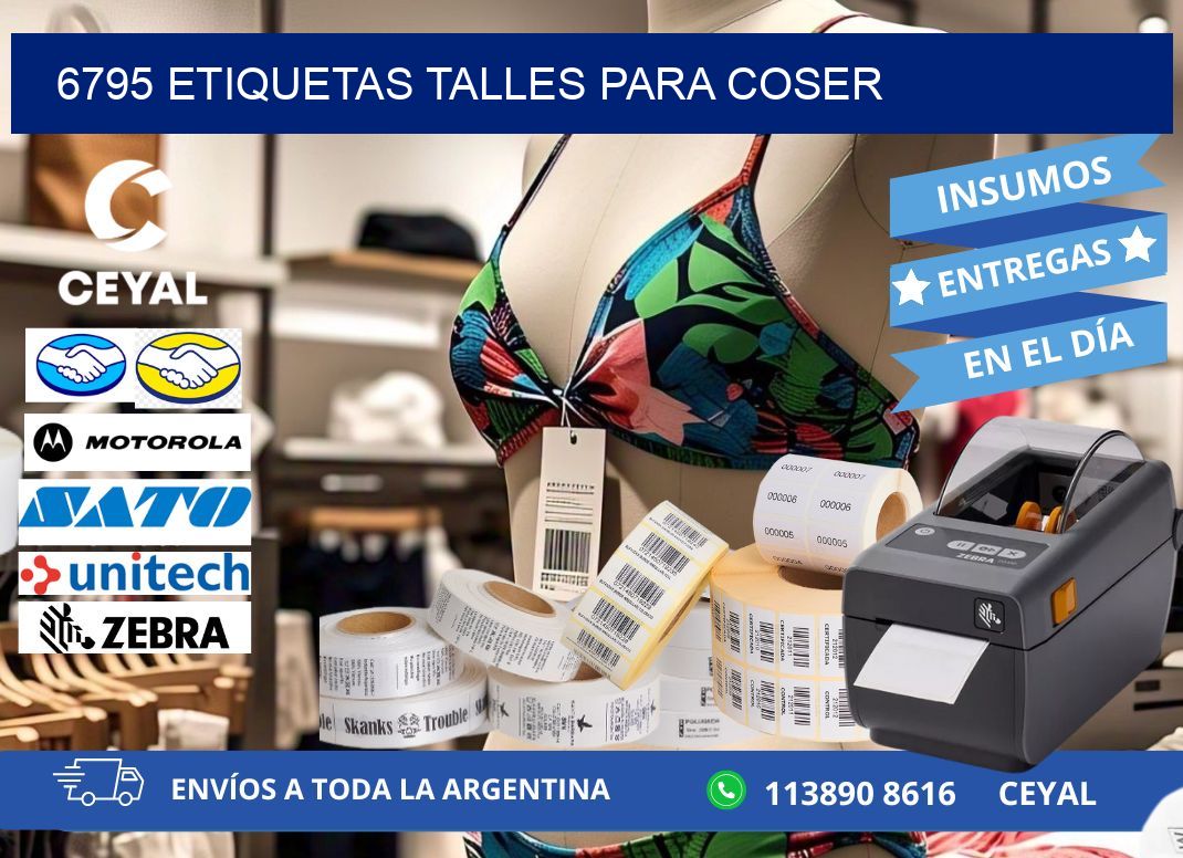 6795 ETIQUETAS TALLES PARA COSER