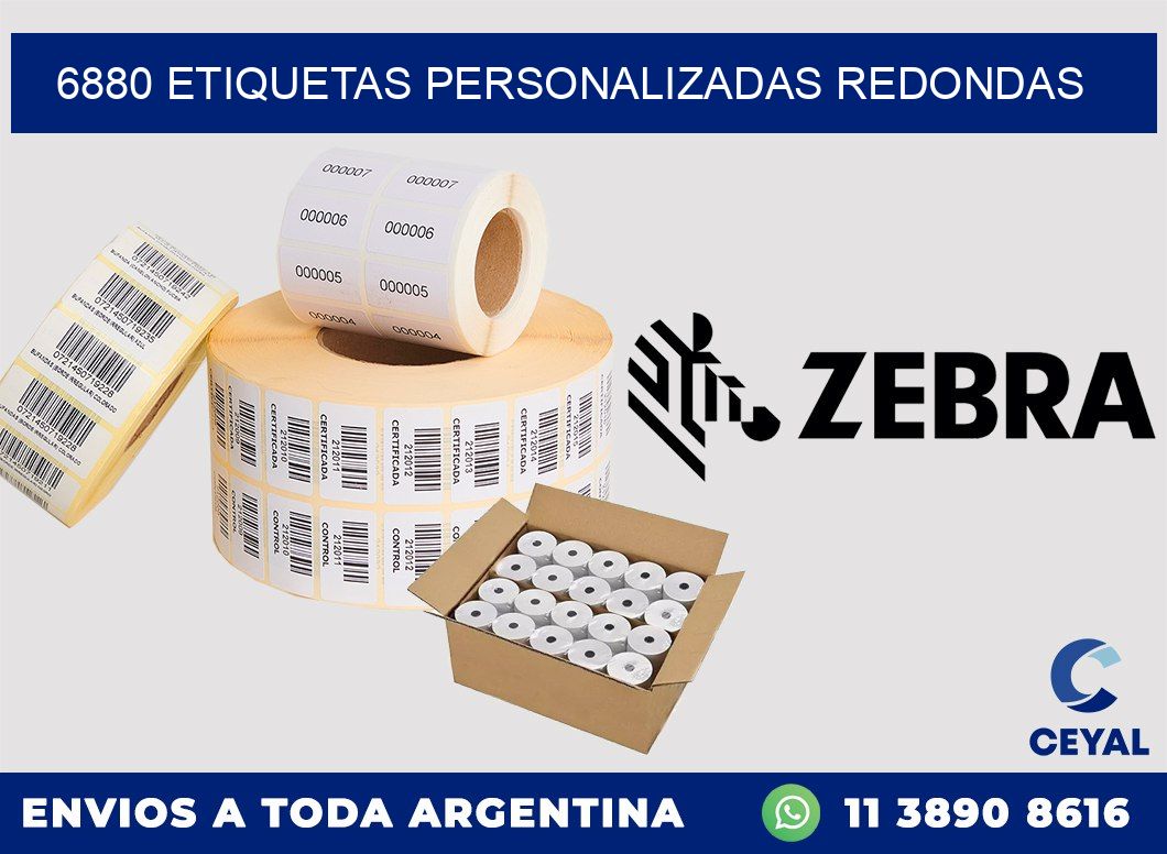 6880 Etiquetas personalizadas redondas