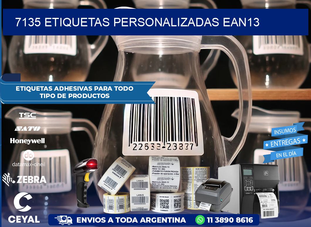 7135 Etiquetas personalizadas ean13