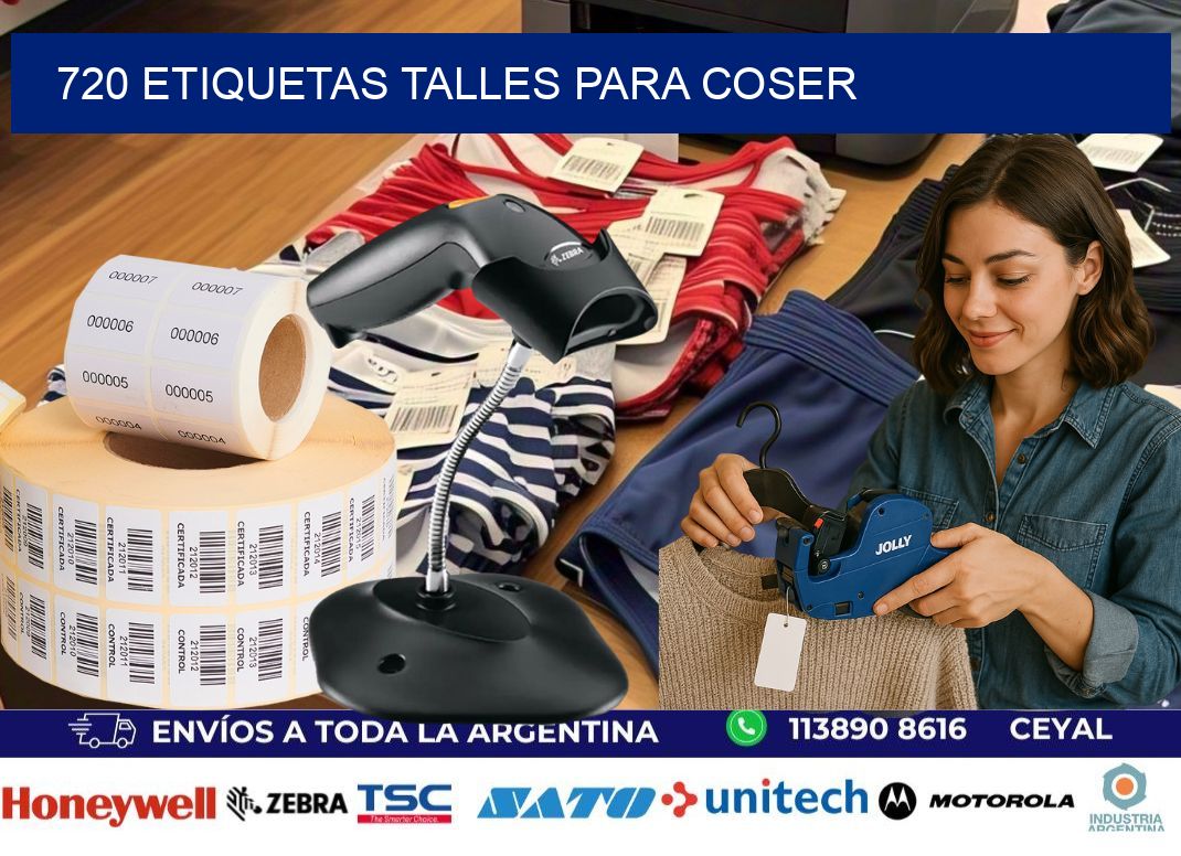 720 ETIQUETAS TALLES PARA COSER