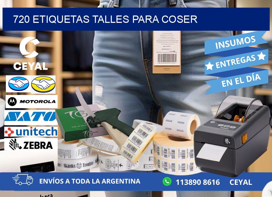 720 ETIQUETAS TALLES PARA COSER