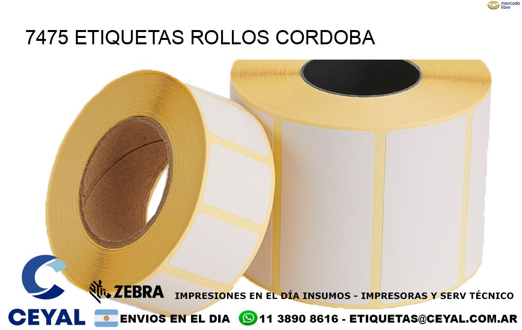 7475 etiquetas rollos CORDOBA