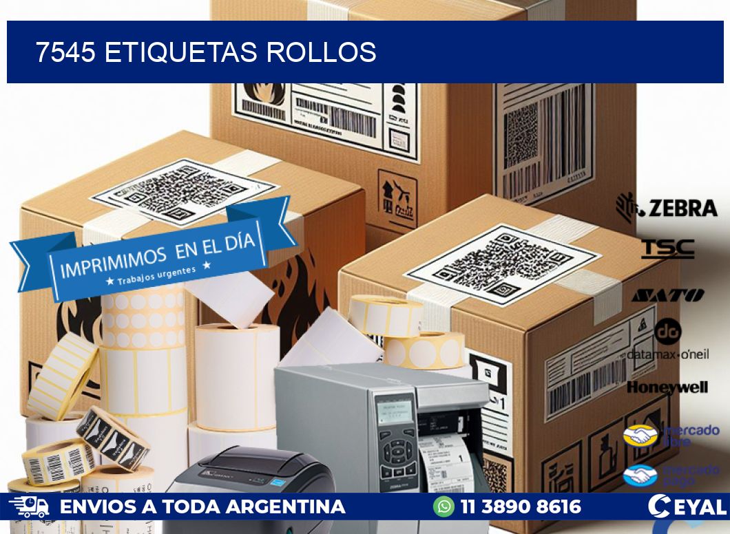 7545 etiquetas rollos