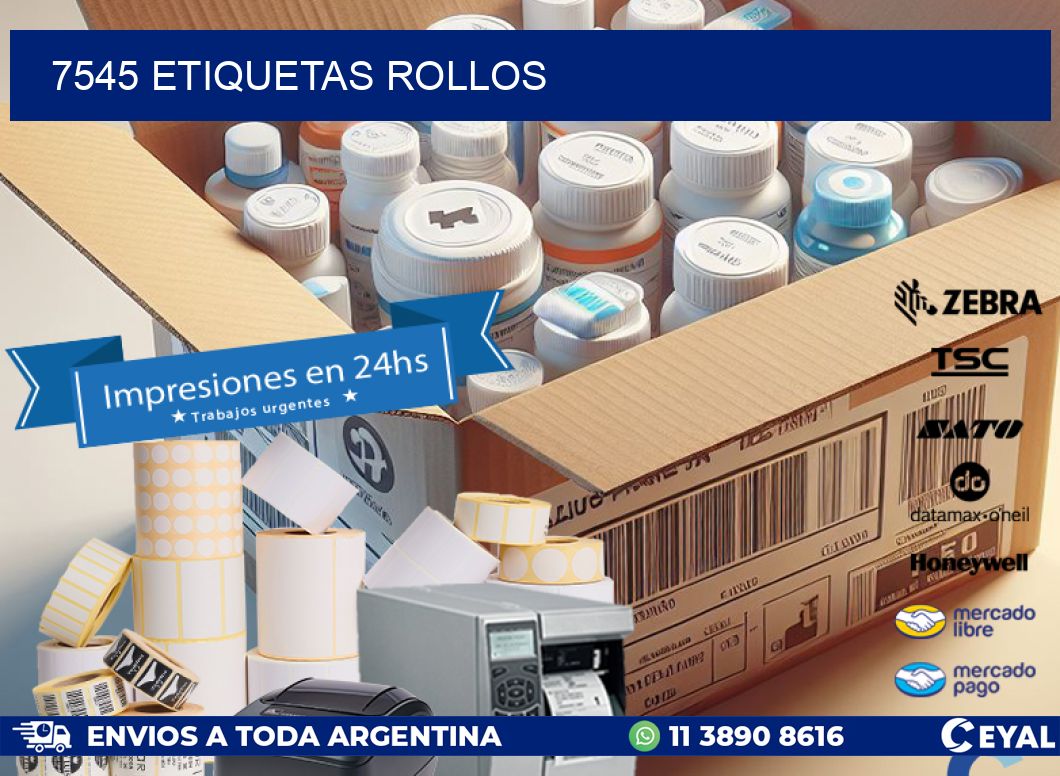 7545 etiquetas rollos
