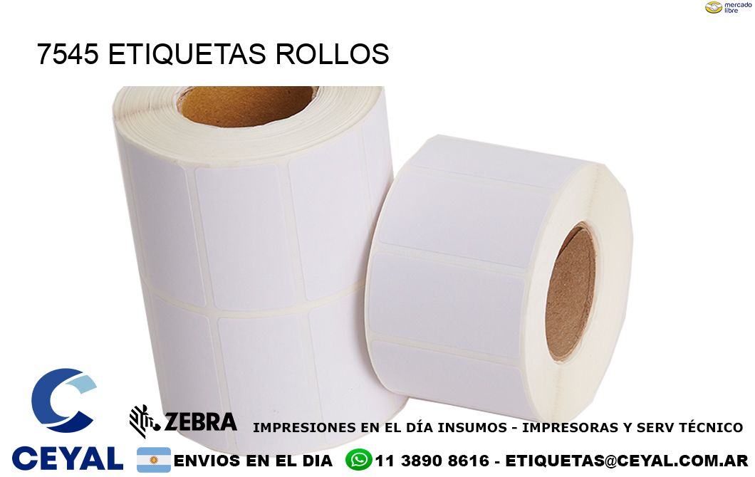 7545 etiquetas rollos