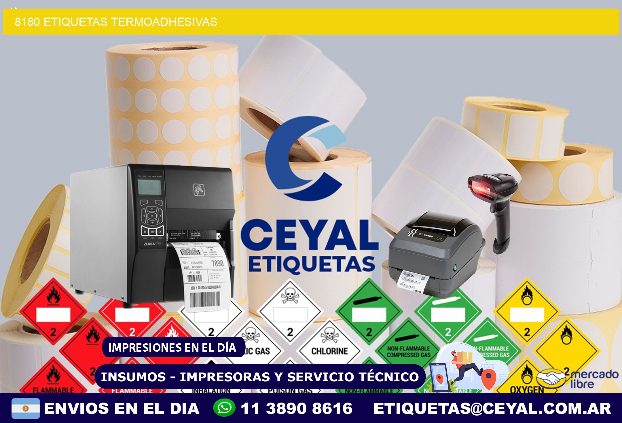 8180 etiquetas termoadhesivas