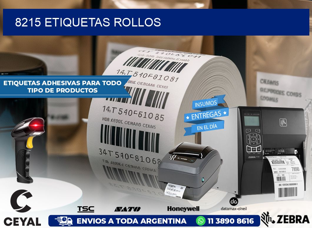 8215 etiquetas rollos