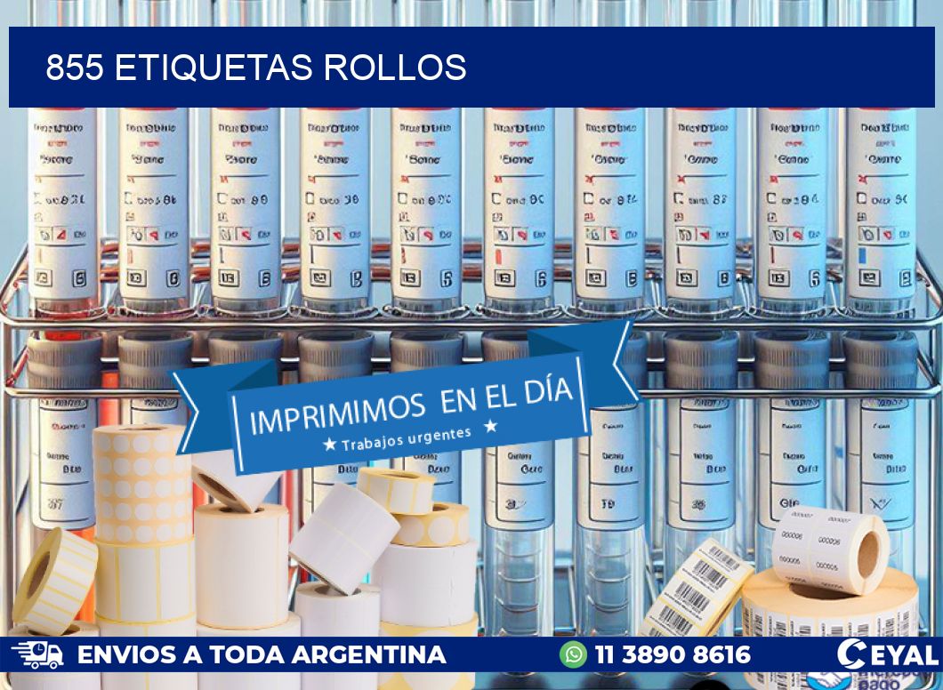 855 etiquetas rollos